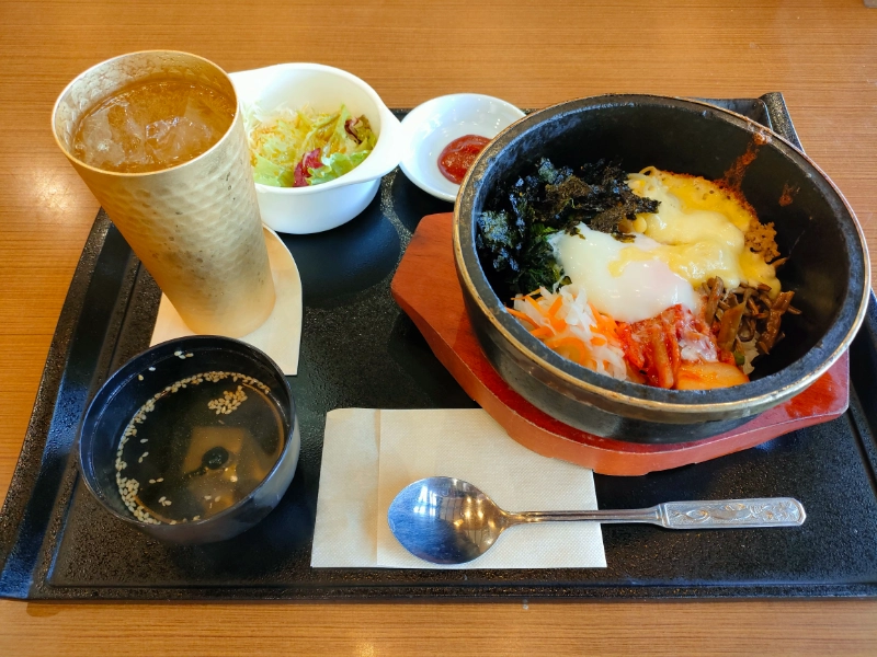 野天風呂湯の郷のサ飯